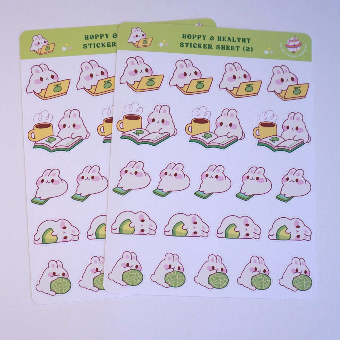 Hoppy and Healthy (2) sticker sheet