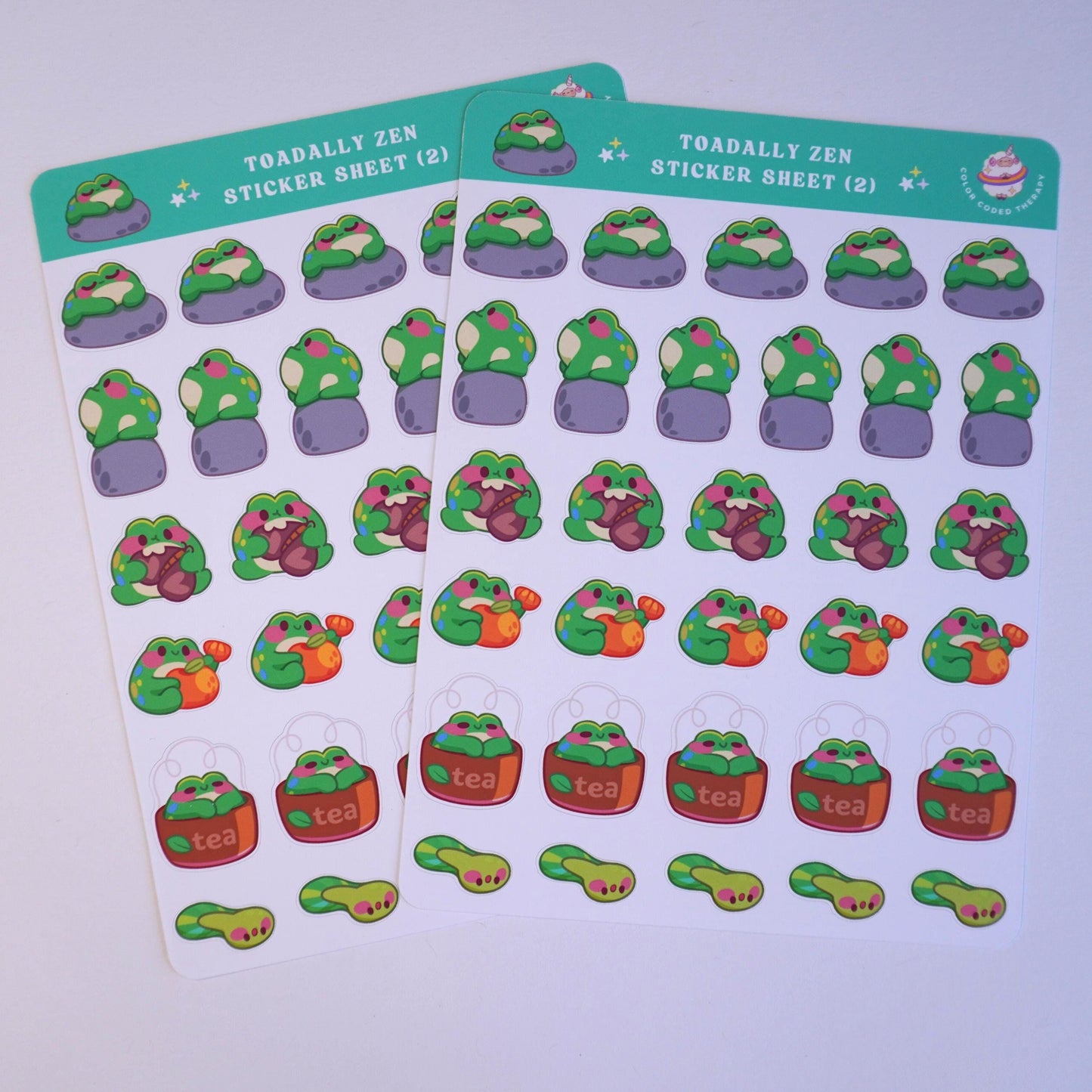 Toadally Zen (2) sticker sheet
