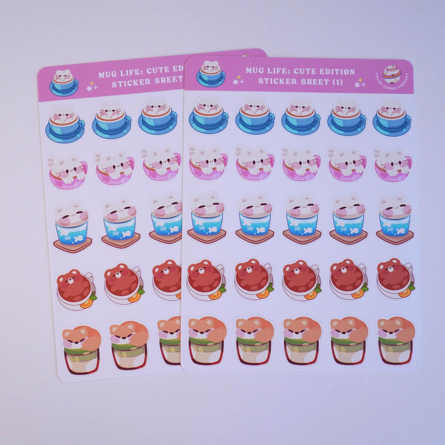 Mug Life: Cute Edition (1) sticker sheet