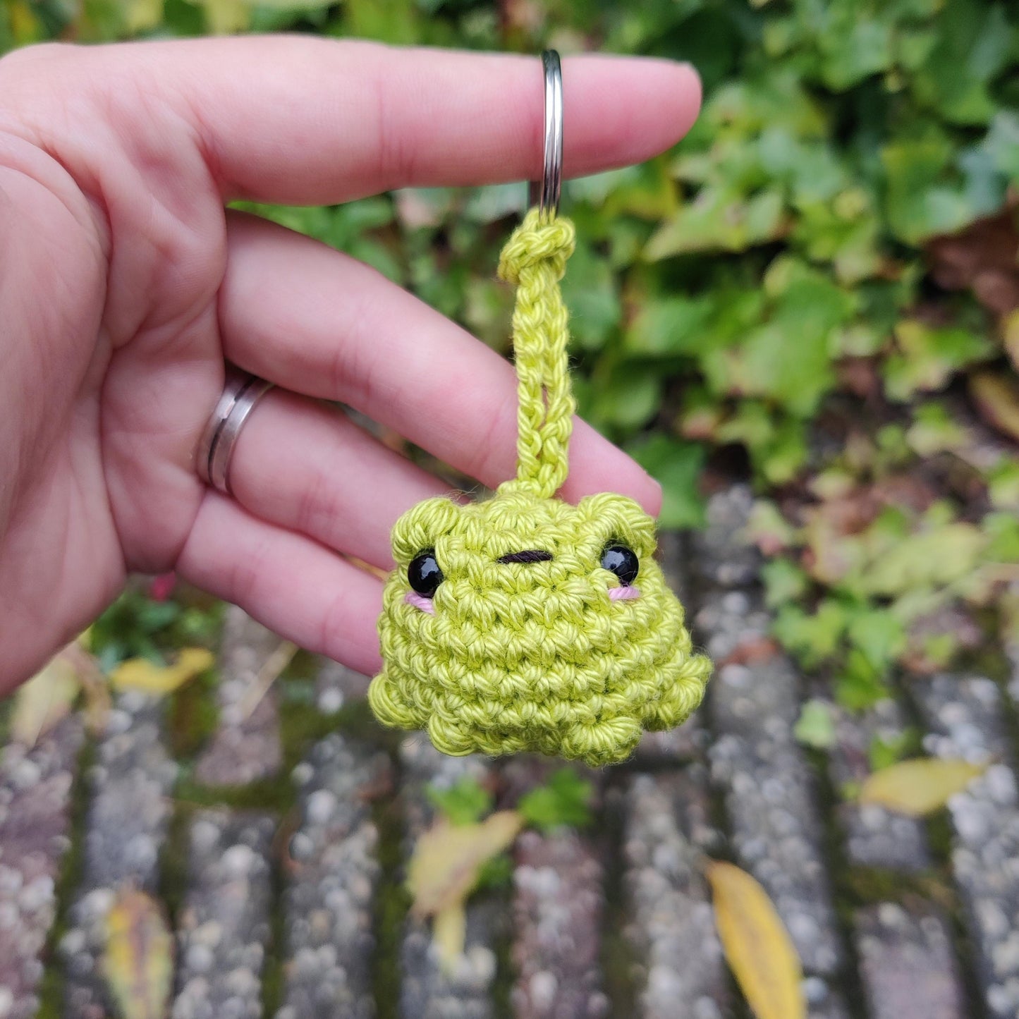 Blushy frog keychain & bag charm
