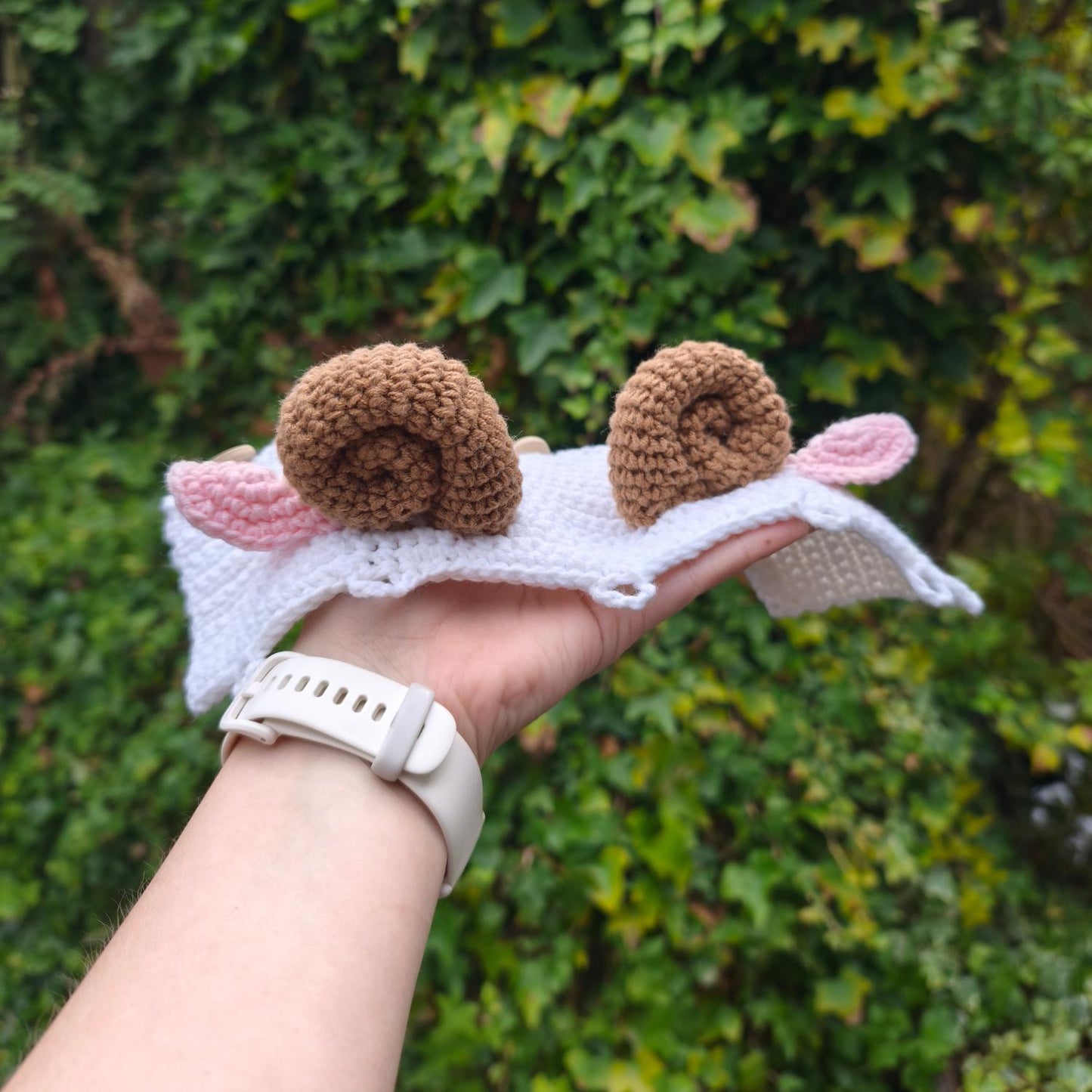 Crochet Lamb Headset Accessory: Handmade Headphone Headband Cover