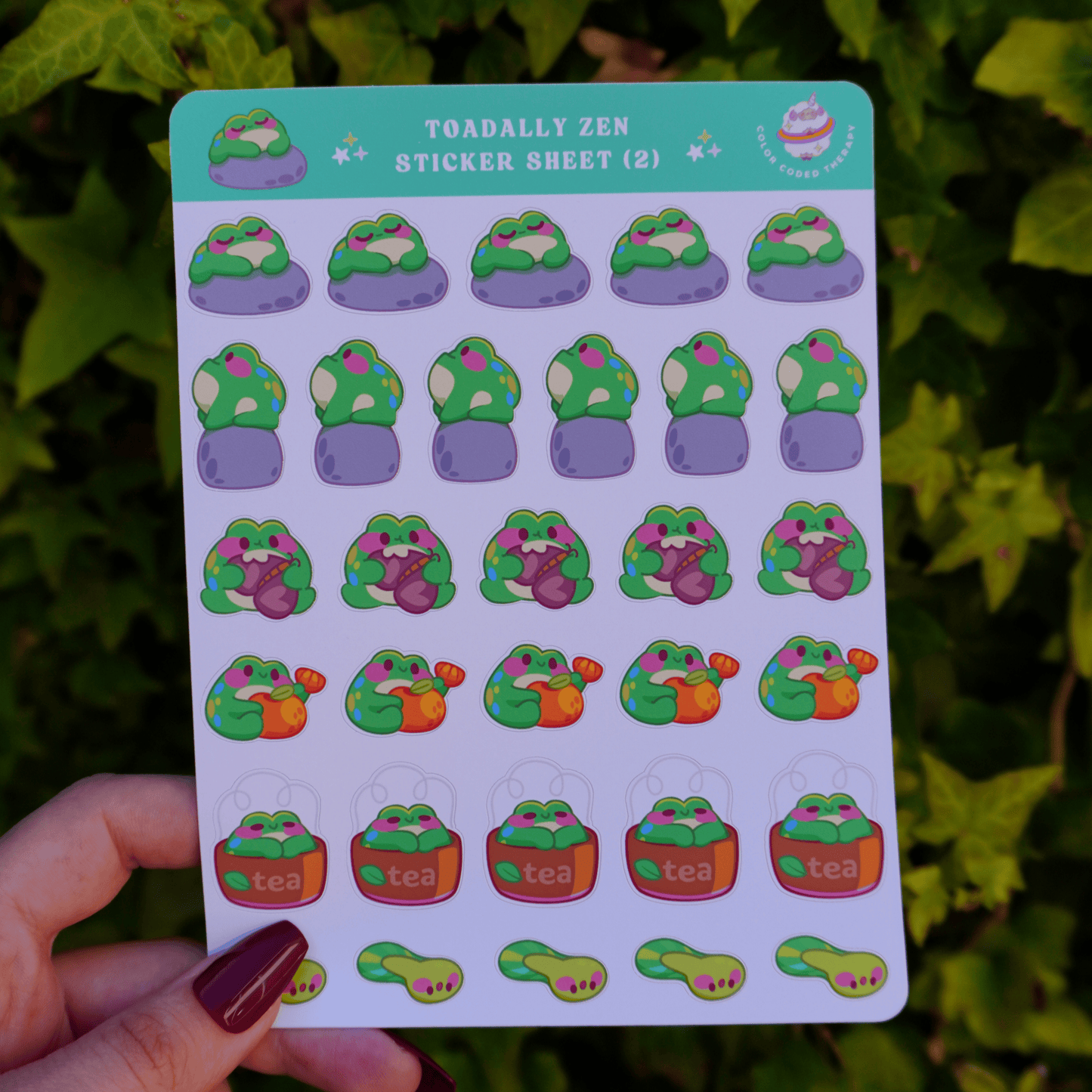 Toadally Zen (2) stickervel