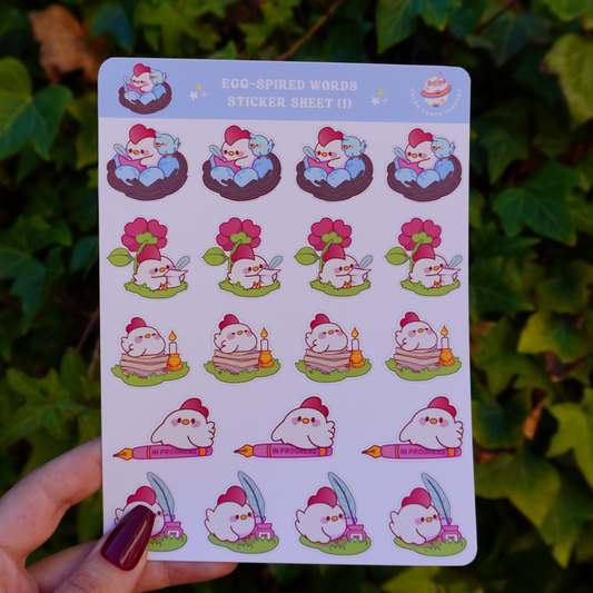 Egg-spired Words (1) stickervel