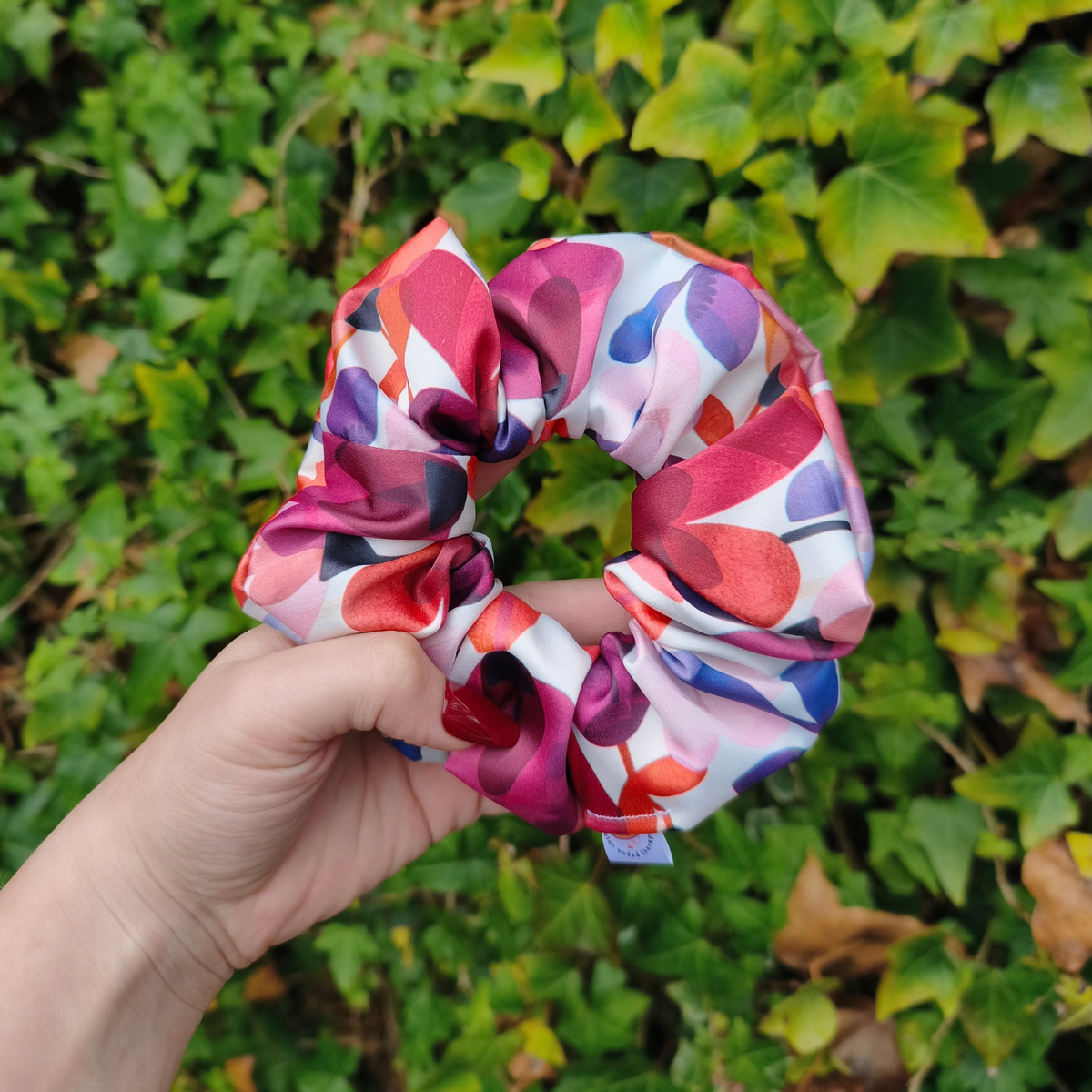 Elegante bladhaar scrunchie
