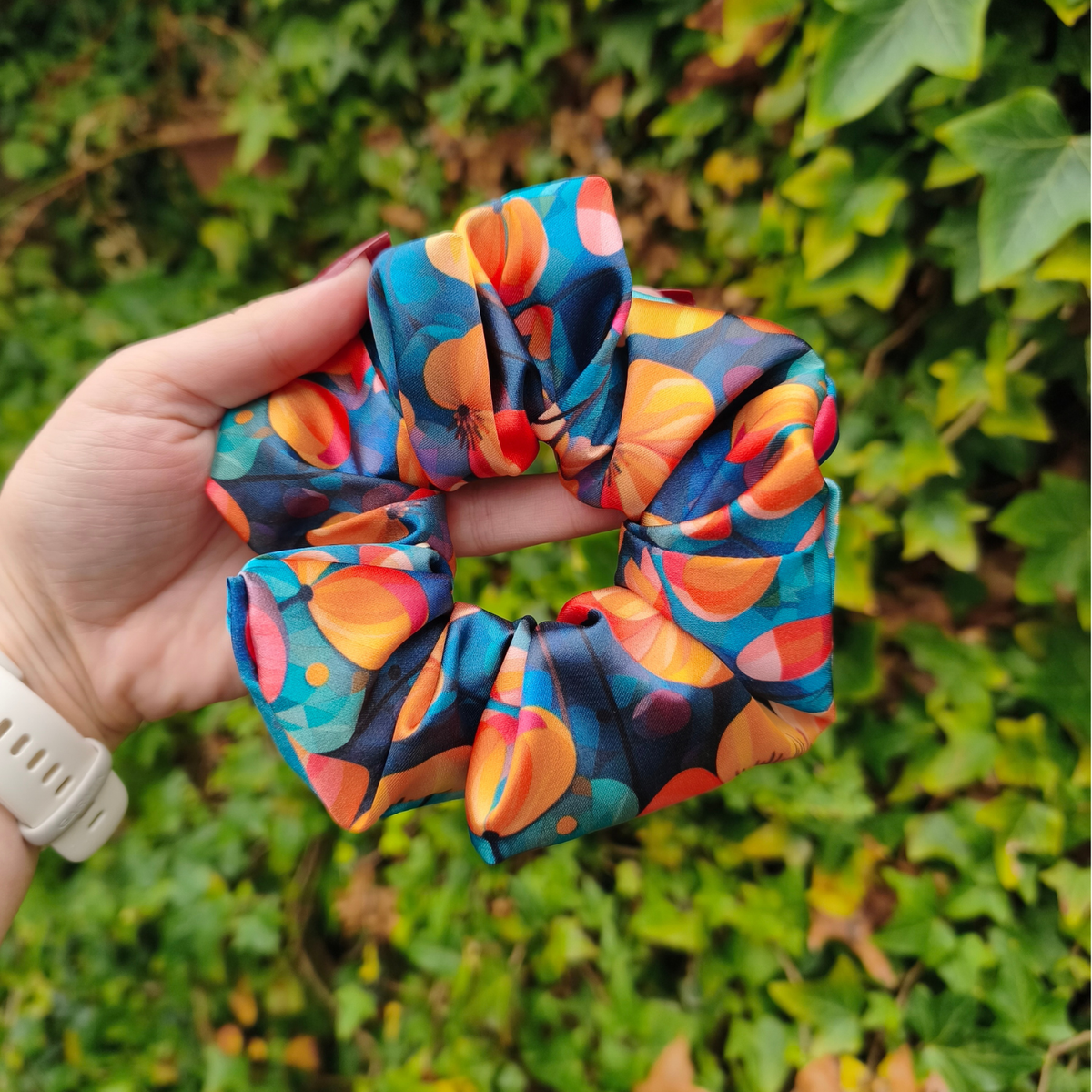 Elegante bloemen haar scrunchie