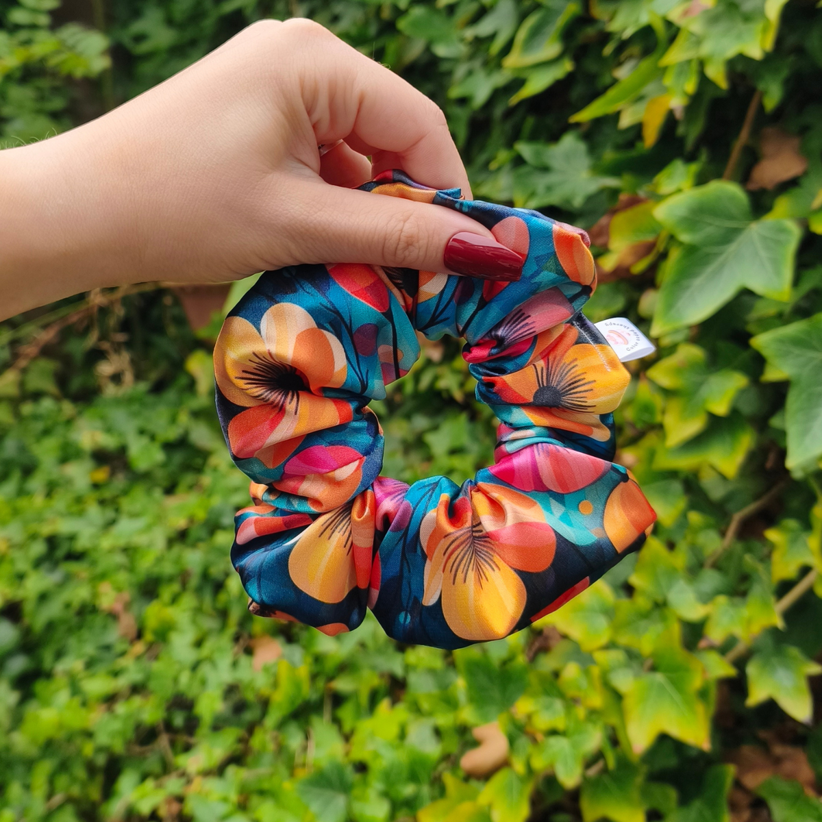Elegante bloemen haar scrunchie