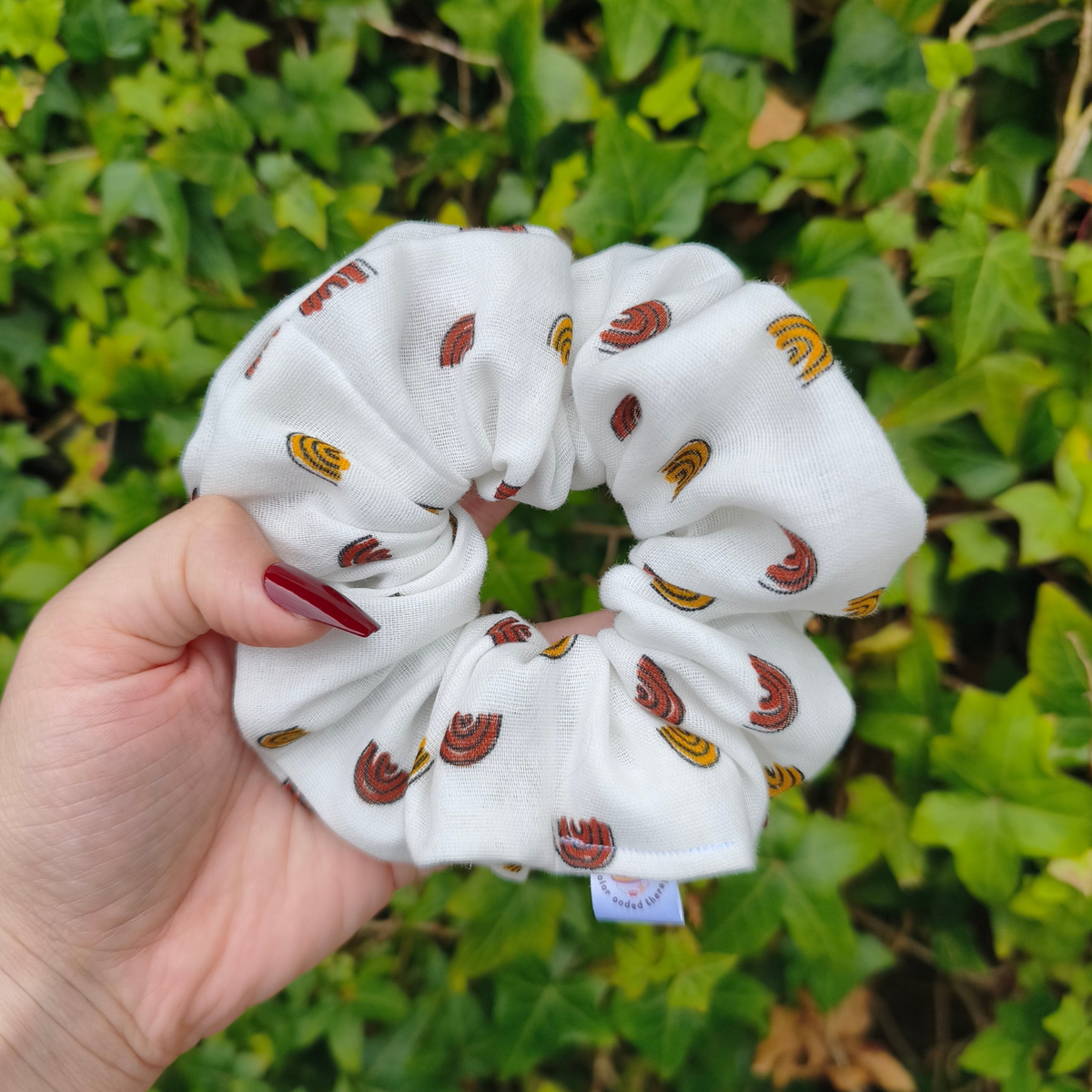 Boho regenboog scrunchie