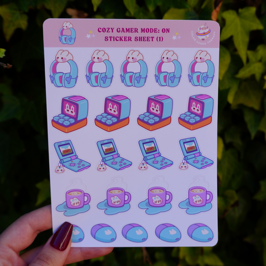Cozy Gamer Mode: On (1) stickervel
