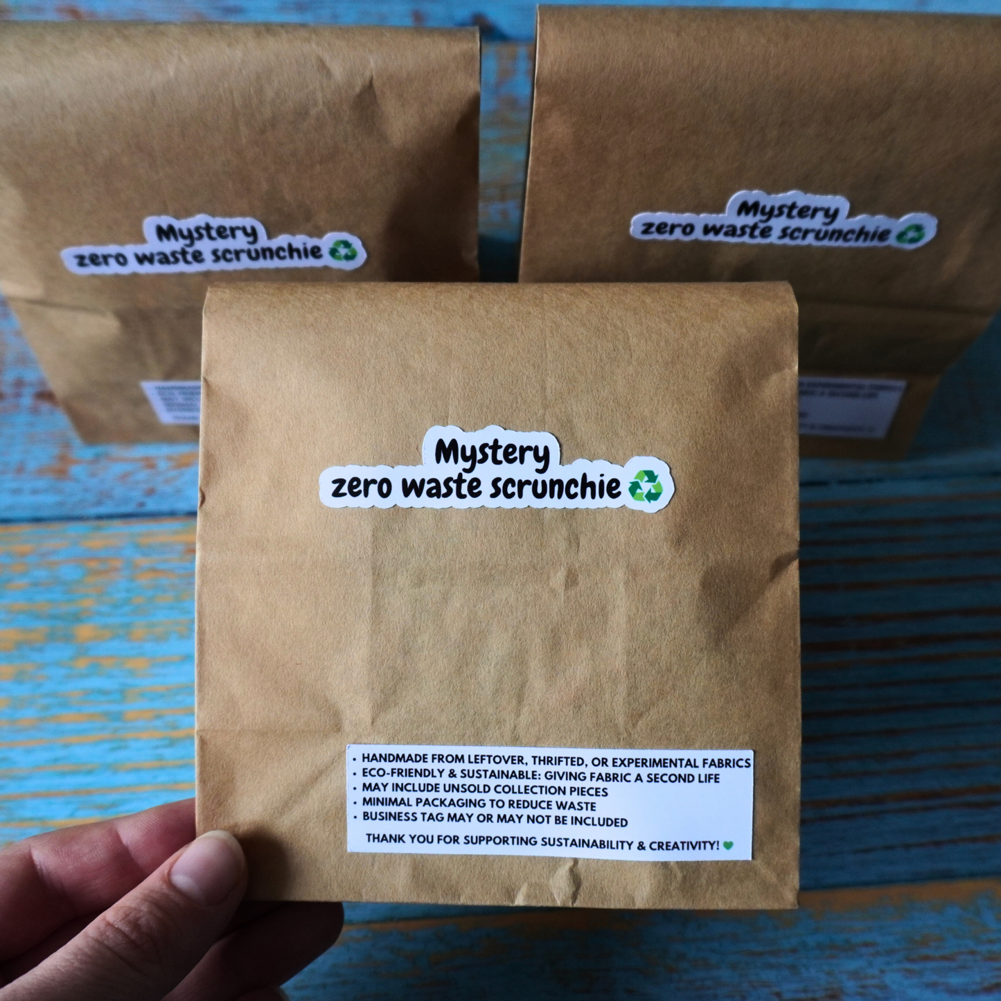 Zero waste mystery scrunchie