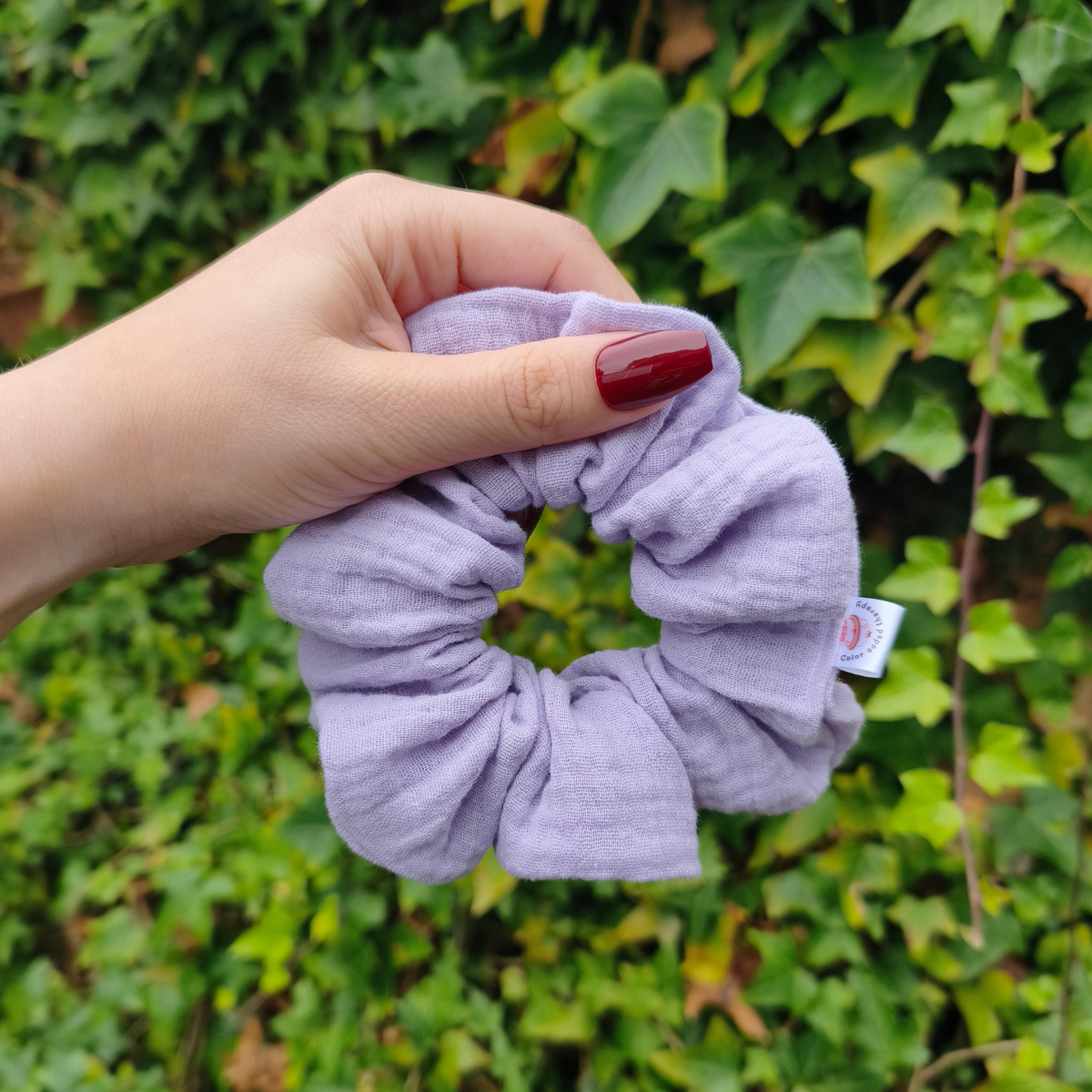 Pastelpaarse scrunchie
