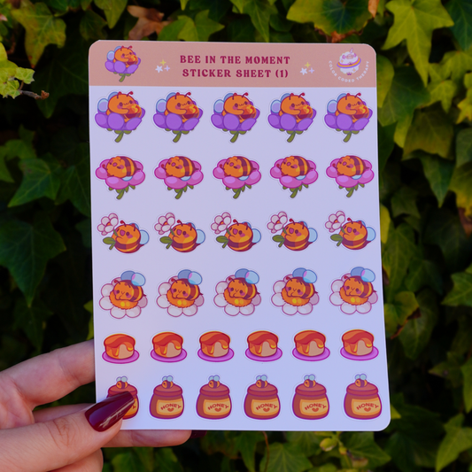 Bee in the Moment (1) sticker sheet