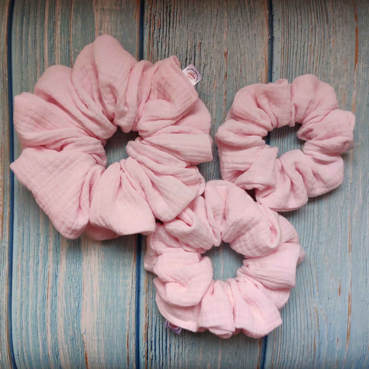 Pastel pink scrunchie