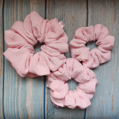 Pastel pink scrunchie