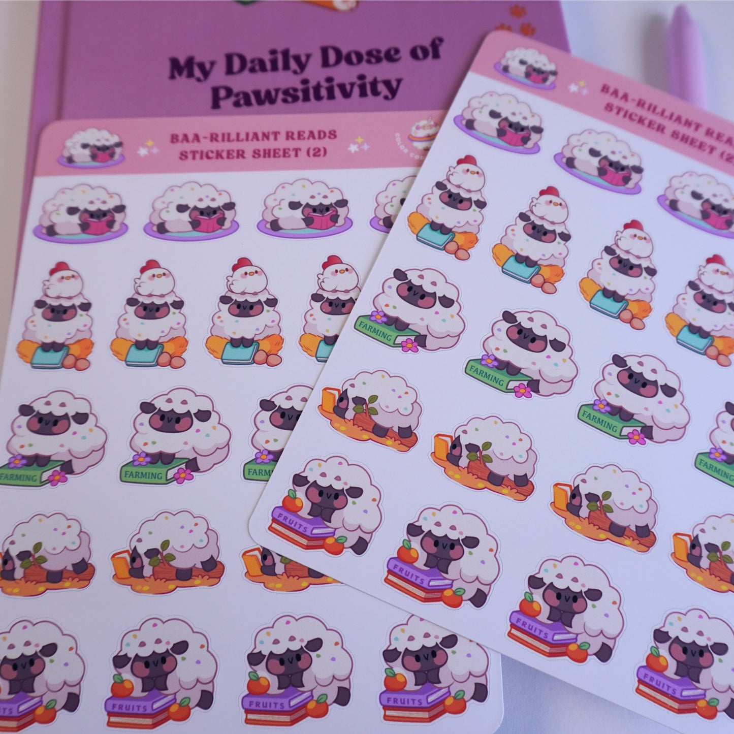 Baa-rilliant Reads (2) sticker sheet