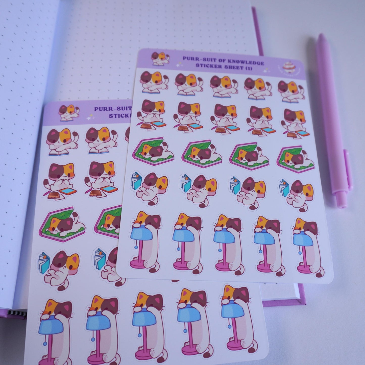Purr-suit of Knowledge (1) sticker sheet