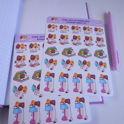 Purr-suit of Knowledge (1) sticker sheet