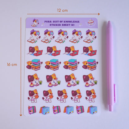 Purr-suit of Knowledge (2) sticker sheet
