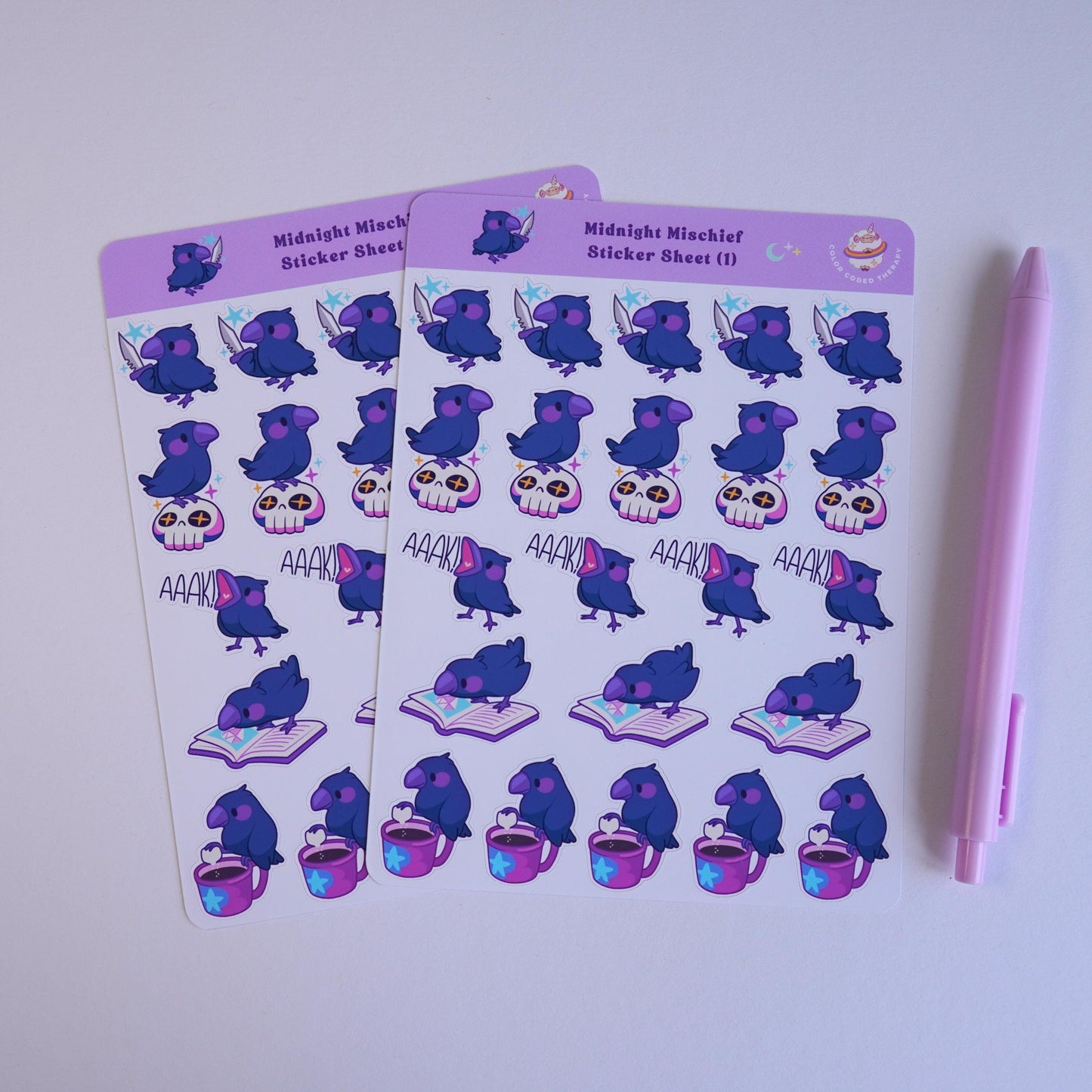 Midnight Mischief (1) sticker sheet