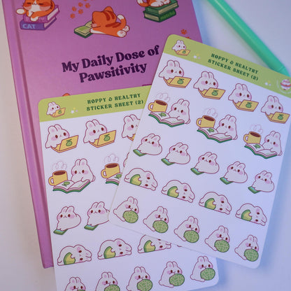 Hoppy and Healthy (2) sticker sheet