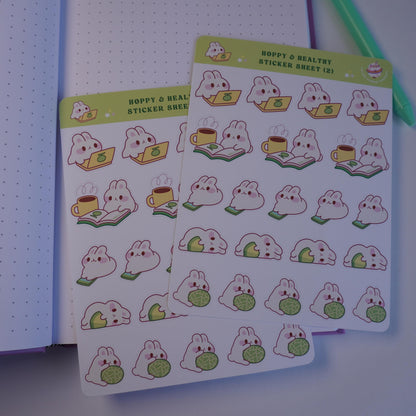 Hoppy and Healthy (2) sticker sheet