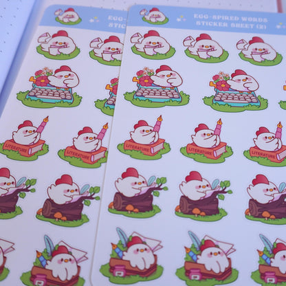 Egg-spired Words (2) sticker sheet