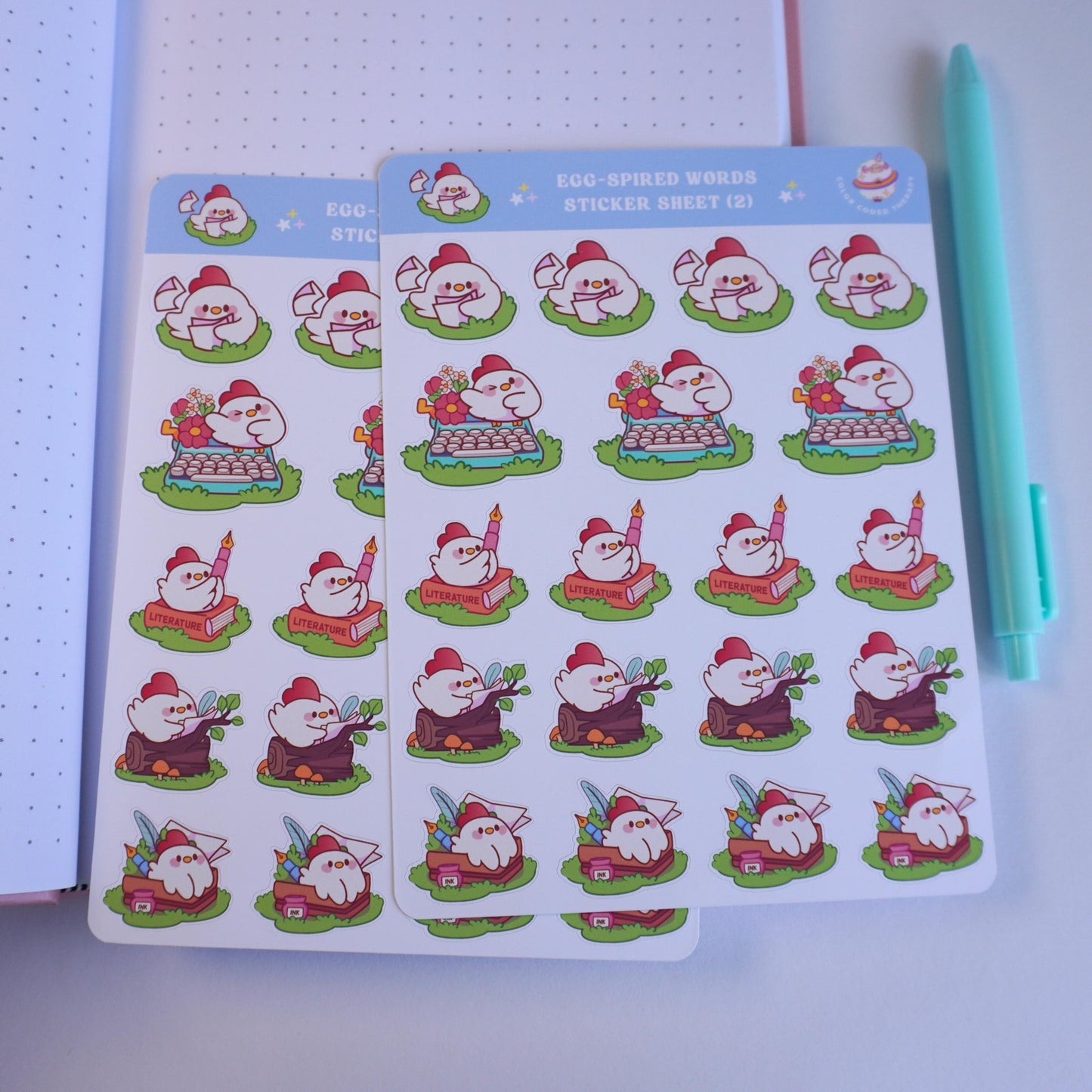 Egg-spired Words (2) sticker sheet