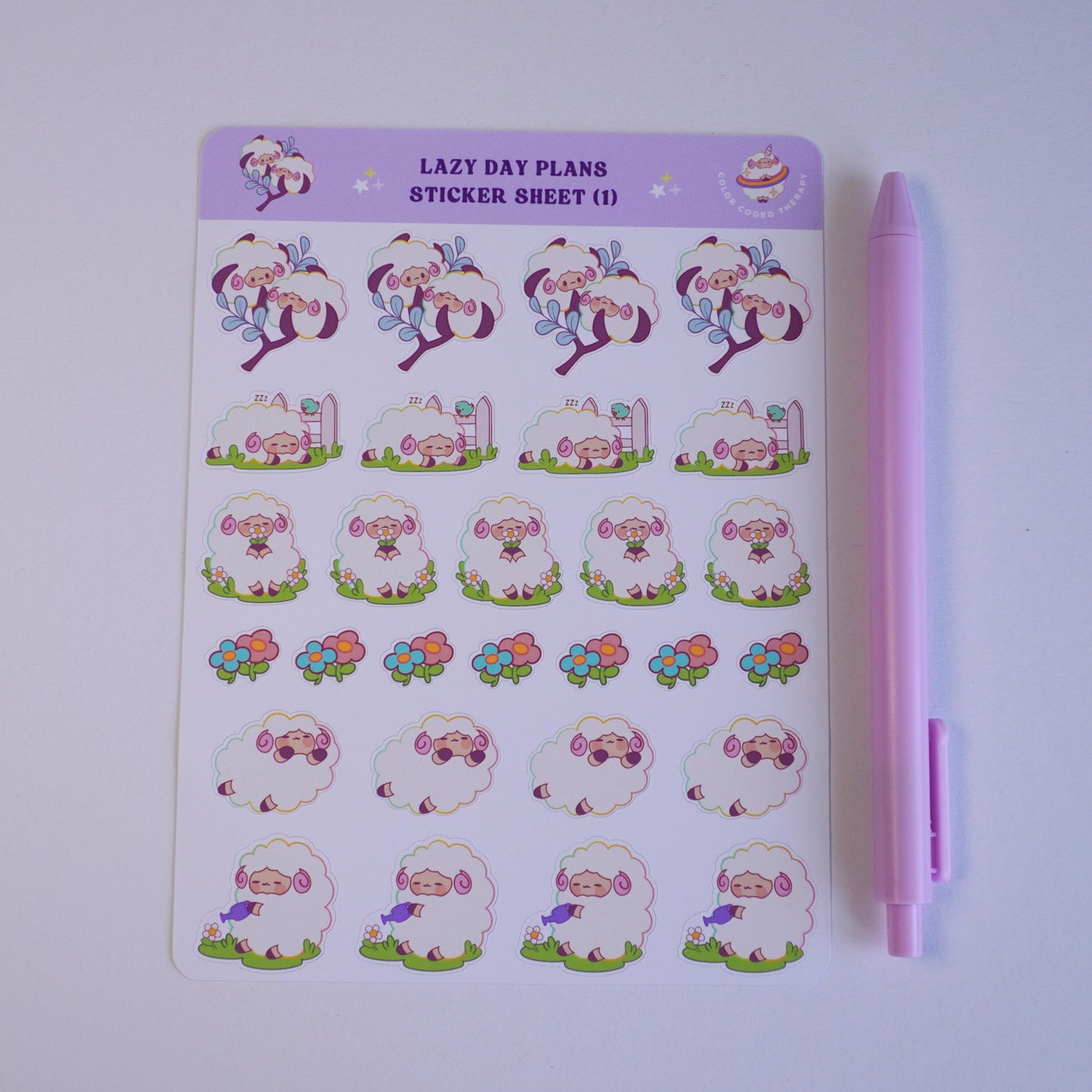 Lazy Day Plans (1) sticker sheet