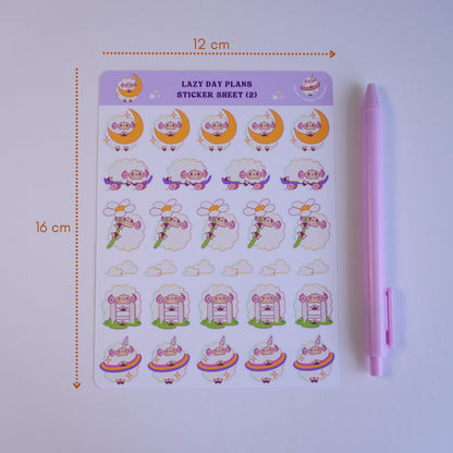 Lazy Day Plans (2) sticker sheet