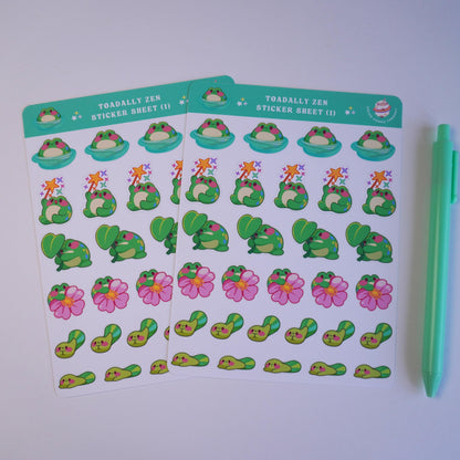Toadally Zen (1) sticker sheet
