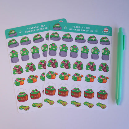 Toadally Zen (2) sticker sheet