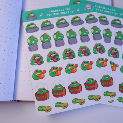 Toadally Zen (2) sticker sheet
