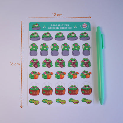 Toadally Zen (2) sticker sheet