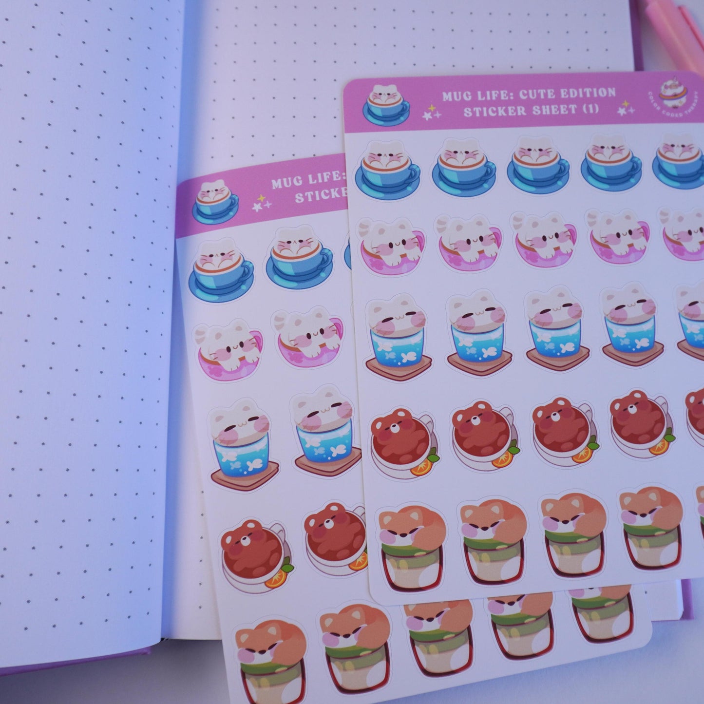 Mug Life: Cute Edition (1) sticker sheet