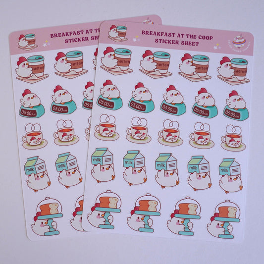 Breakfast at the Coop sticker sheet