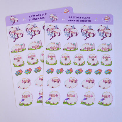 Lazy Day Plans (1) sticker sheet