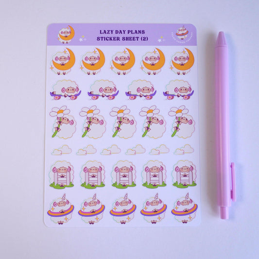 Lazy Day Plans (2) sticker sheet