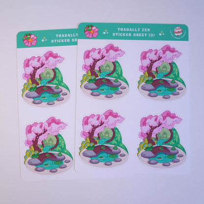 Toadally Zen (3) sticker sheet