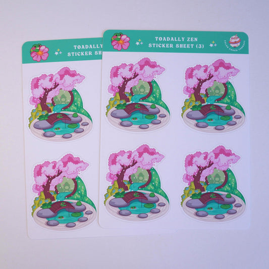 Toadally Zen (3) sticker sheet