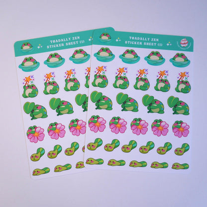 Toadally Zen (1) sticker sheet