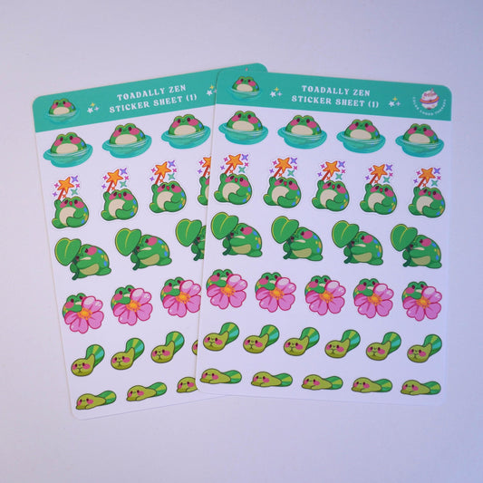 Toadally Zen (1) sticker sheet