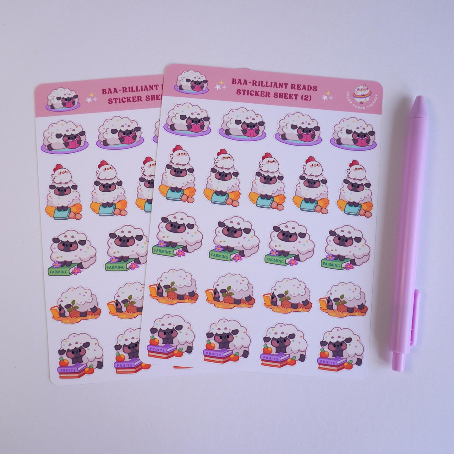 Baa-rilliant Reads (2) sticker sheet