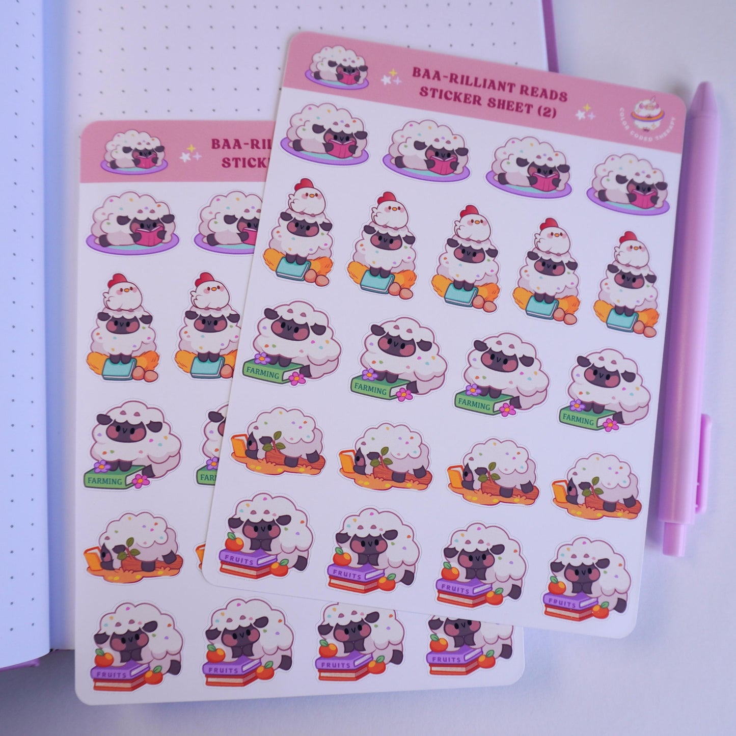 Baa-rilliant Reads (2) sticker sheet