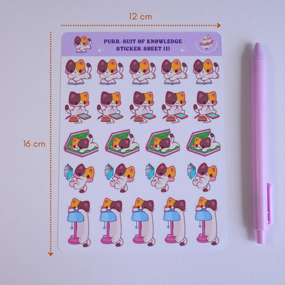 Purr-suit of Knowledge (1) sticker sheet