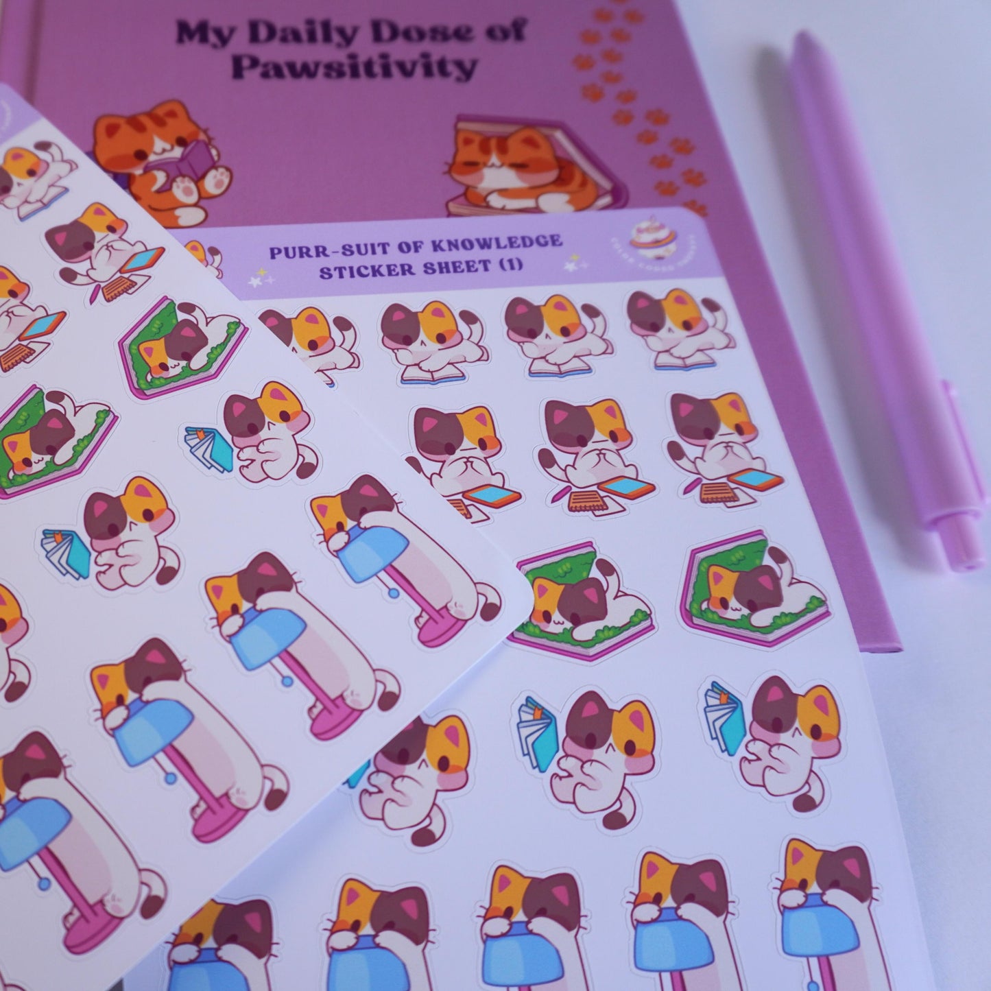 Purr-suit of Knowledge (1) sticker sheet