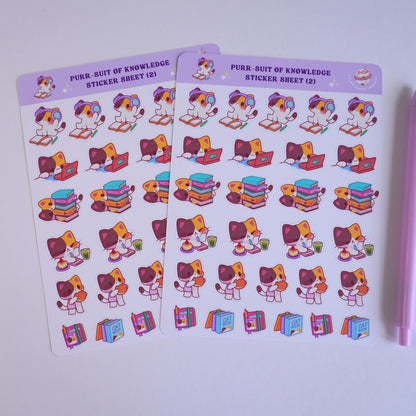 Purr-suit of Knowledge (2) sticker sheet