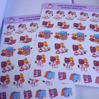Purr-suit of Knowledge (2) sticker sheet