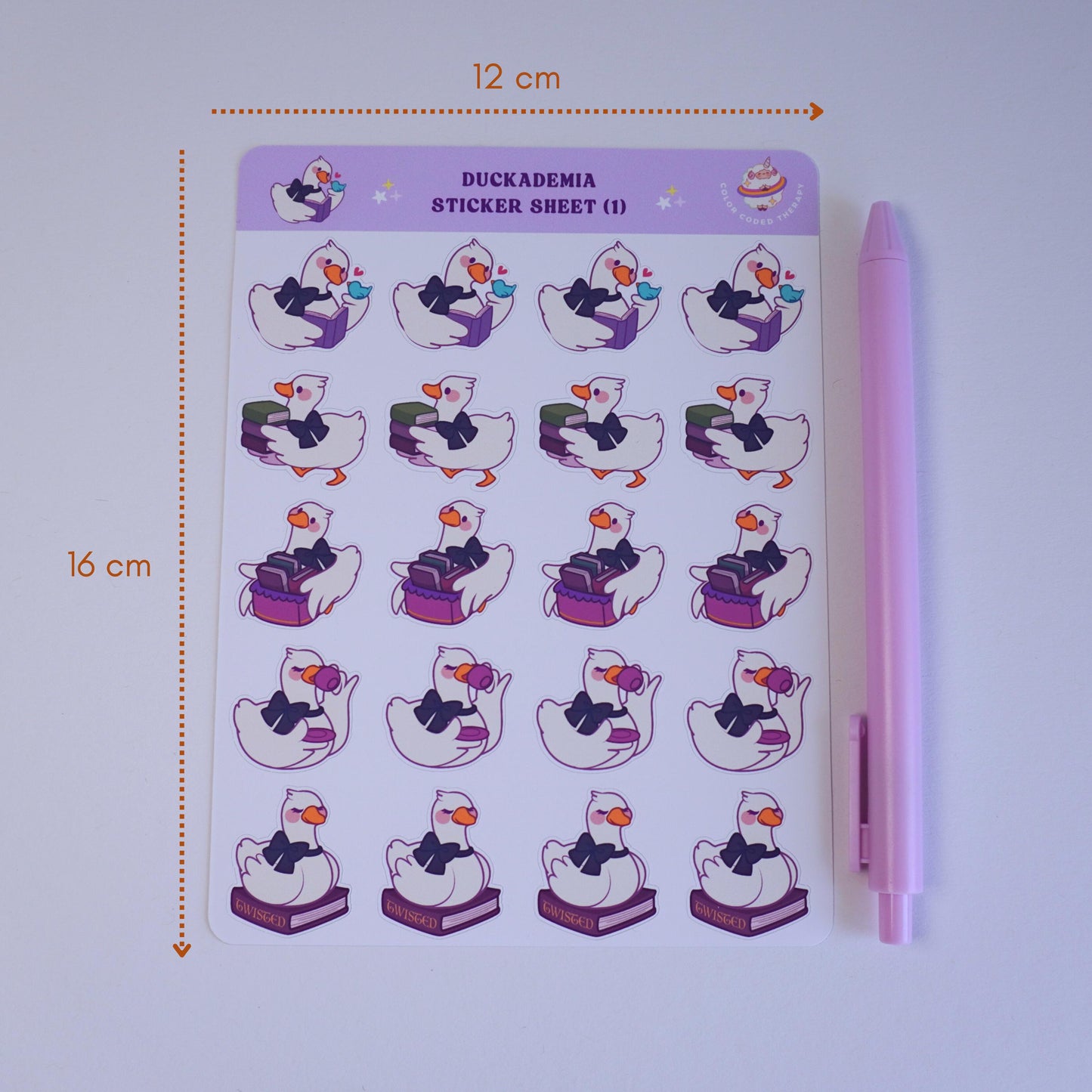 Duckademia (1) sticker sheet