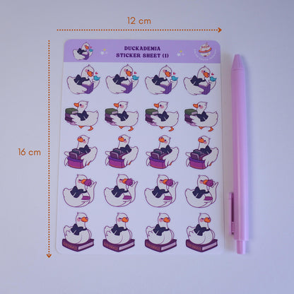 Duckademia (1) sticker sheet