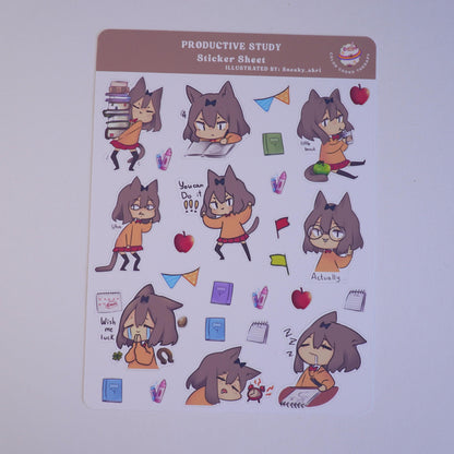 Productive study planner sticker sheet