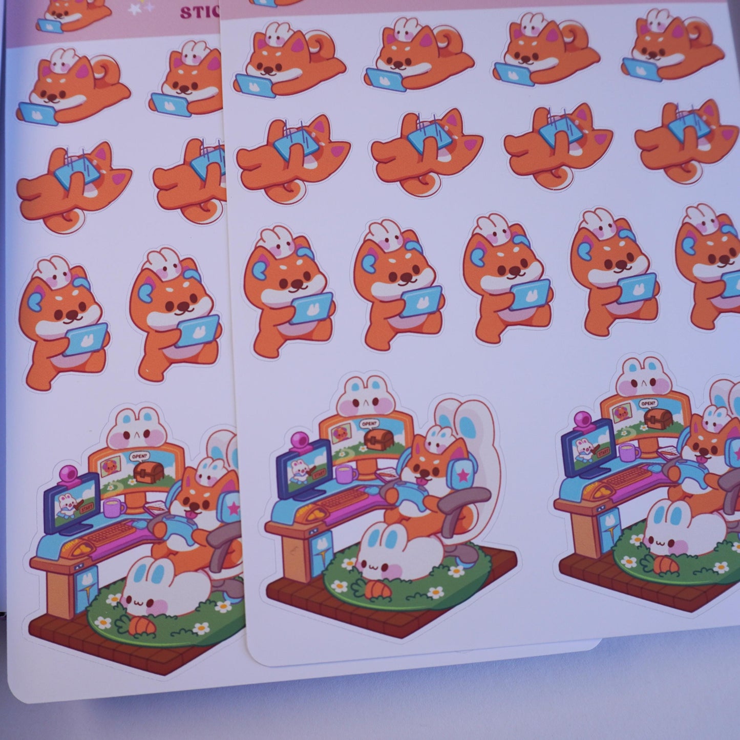 Cozy Gamer Mode: On (2) sticker sheet